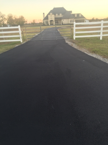 asphalt paving in Bixby finished